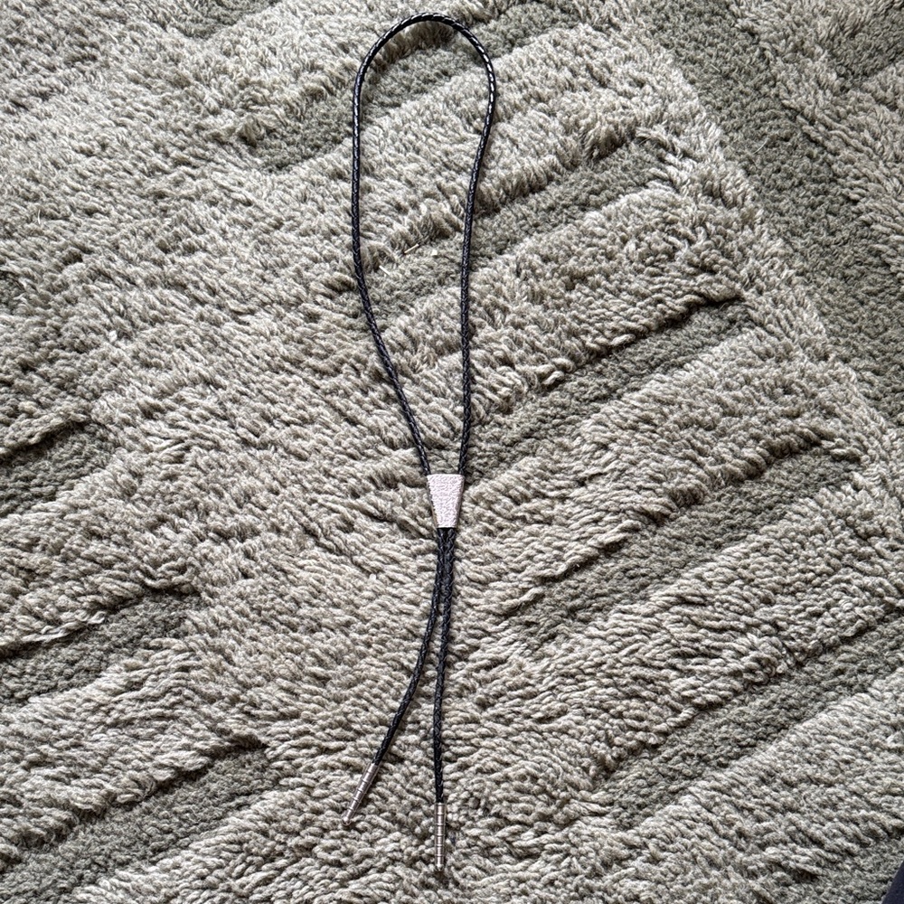Black and Silver Bolo Tie